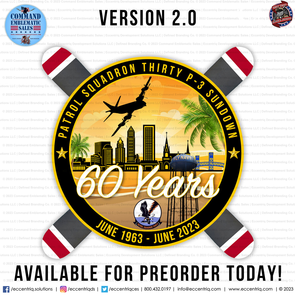 VP-30 "P-3 Sundown" 3" Challenge Coin