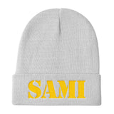 [GNR] SAMI Knit Beanie (Yellow Embroidery)