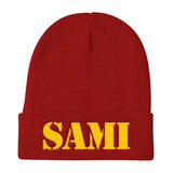 [GNR] SAMI Knit Beanie (Yellow Embroidery)