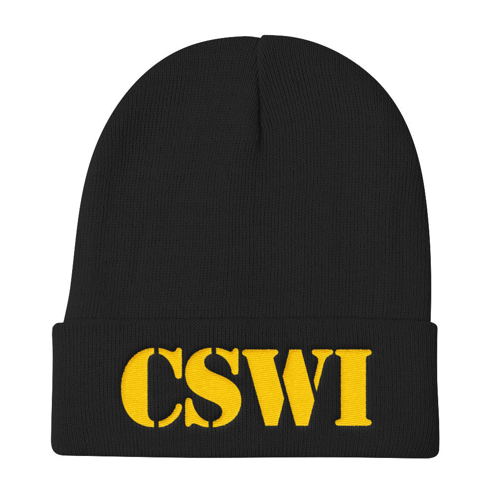 [GNR] CSWI Knit Beanie (Yellow Embroidery)