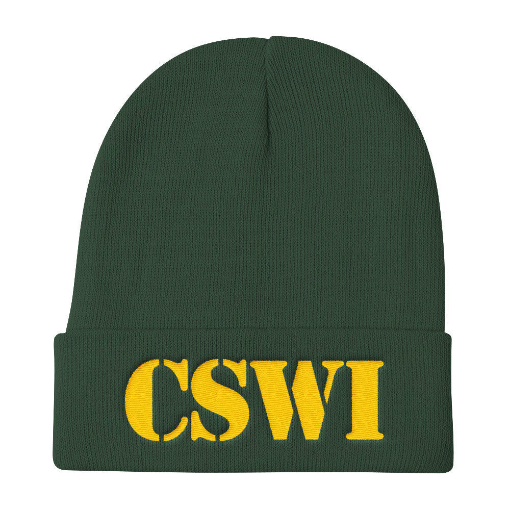 [GNR] CSWI Knit Beanie (Yellow Embroidery)