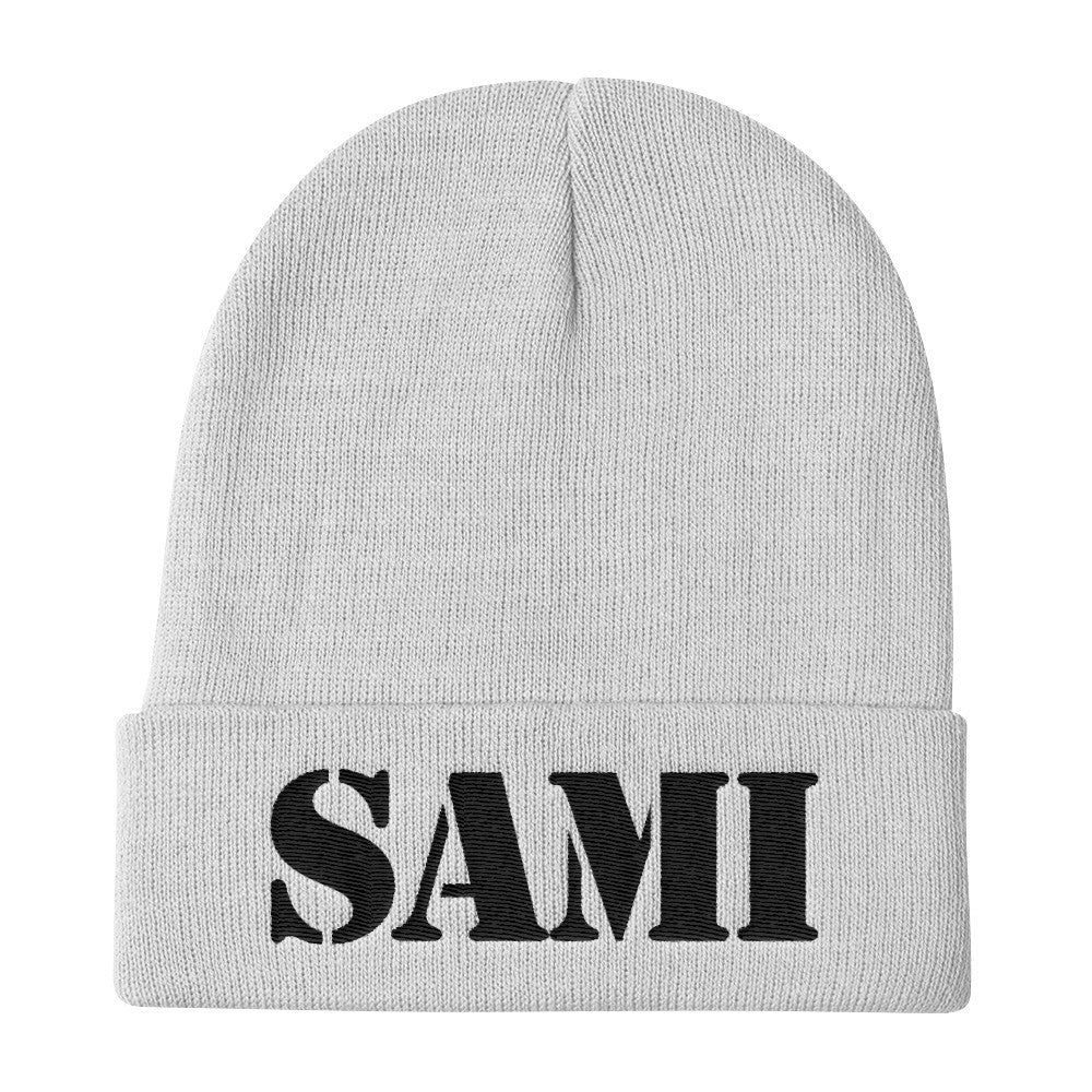 [GNR] SAMI Knit Beanie (Black Embroidery)