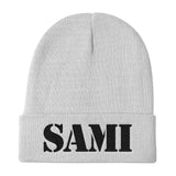 [GNR] SAMI Knit Beanie (Black Embroidery)