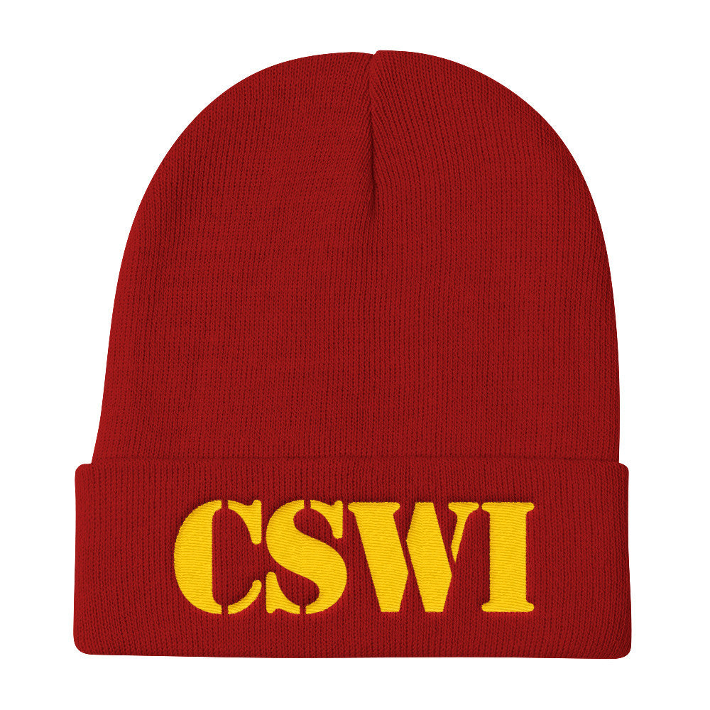[GNR] CSWI Knit Beanie (Yellow Embroidery)