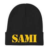 [GNR] SAMI Knit Beanie (Yellow Embroidery)