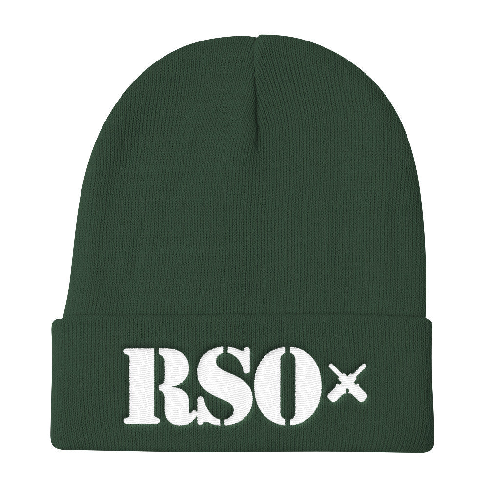[GNR] RSO Knit Beanie (White Embroidery)
