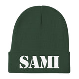 [GNR] SAMI Knit Beanie (White Embroidery)