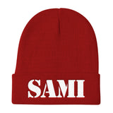 [GNR] SAMI Knit Beanie (White Embroidery)