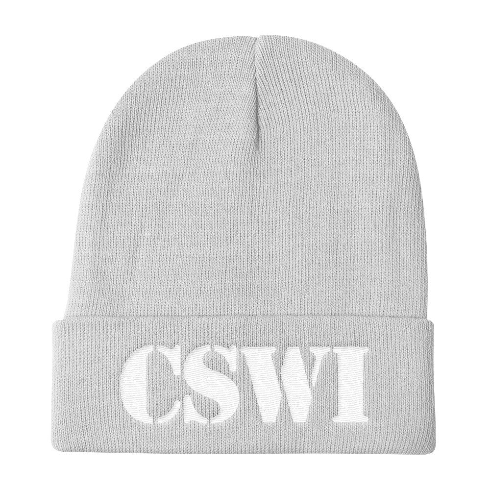 [GNR] CSWI Knit Beanie (White Embroidery)